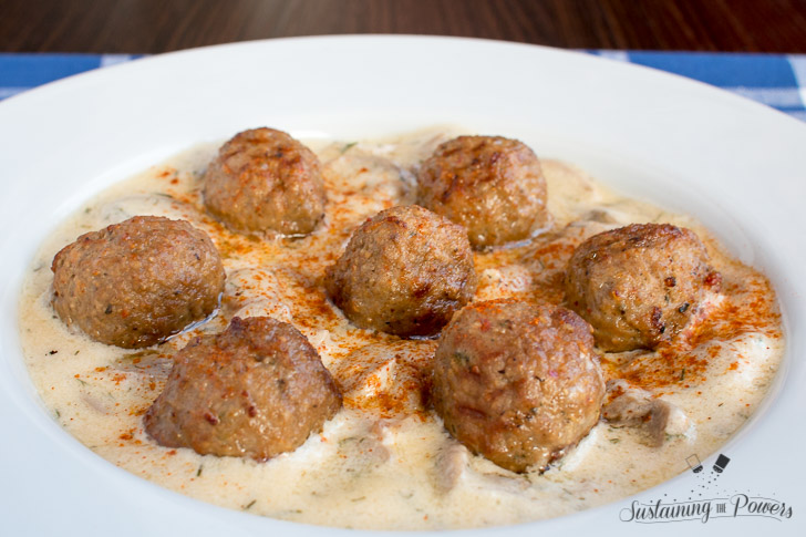 How to Make Low Carb Beef Stroganoff Meatballs | Creamy sauces and keto go perfectly together. This stroganoff sauce is so good you're going to want to lick it from the spoon. It goes perfectly with meatballs for a quick dinner, or pour it on anything else you can think of. Click through to get the recipe and learn the secret ingredient. Macros for the Sauce: 291 Calories, 26g Fat, 3g Net Carbs (5g Carbs - 2g fiber), 4g Protein.