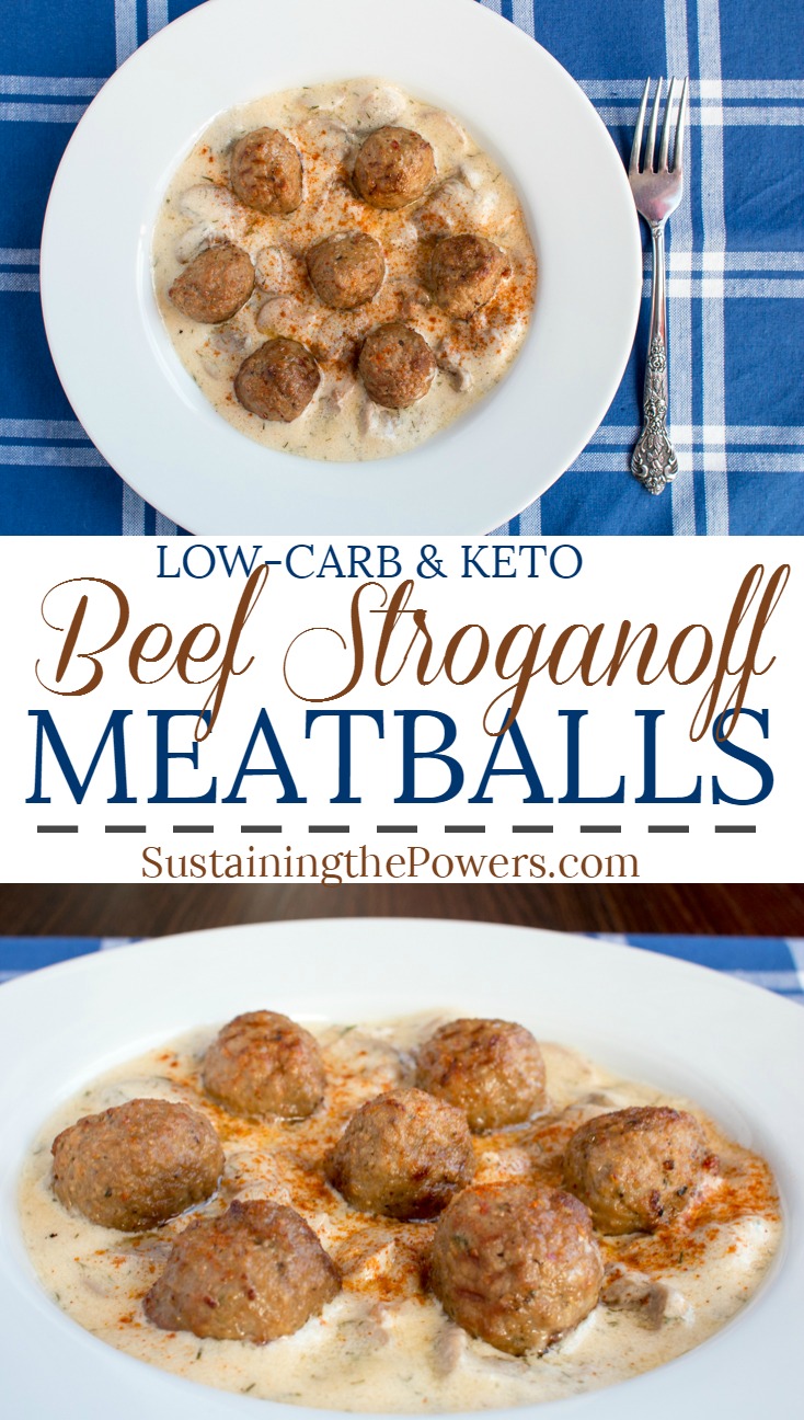 How to Make Low Carb Beef Stroganoff Meatballs | Creamy sauces and keto go perfectly together. This stroganoff sauce is so good you're going to want to lick it from the spoon. It goes perfectly with meatballs for a quick dinner, or pour it on anything else you can think of. Click through to get the recipe and learn the secret ingredient. Macros for the Sauce: 291 Calories, 26g Fat, 3g Net Carbs (5g Carbs - 2g fiber), 4g Protein.