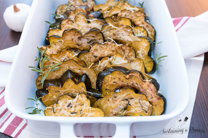 This Parmesan Roasted Acorn Squash is a quick and easy, low-carb holiday side dish. 